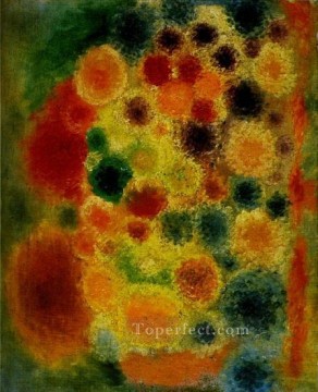  1917 Oil Painting - Vase de fleurs 1917 Cubists